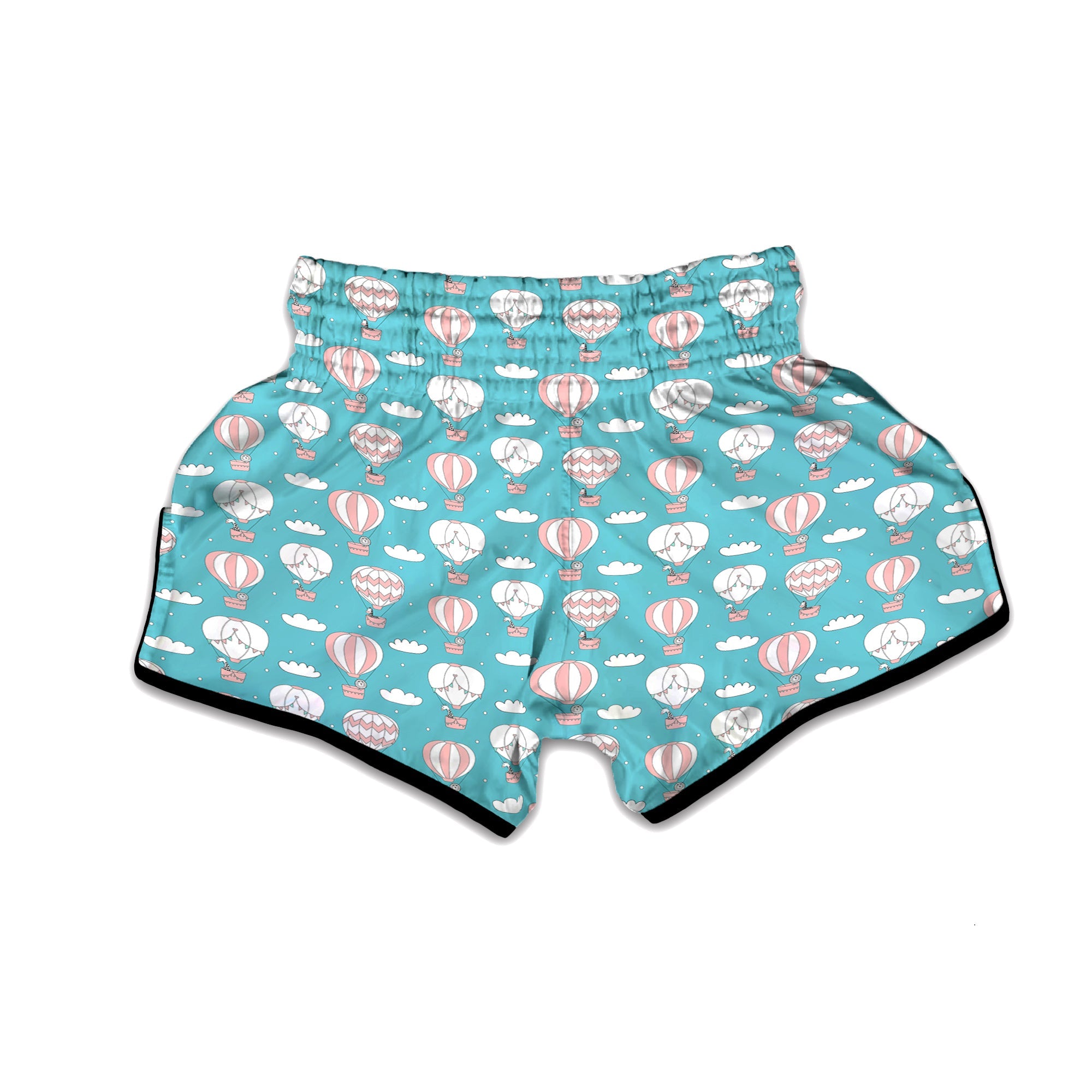 Air Balloon Cartoon Print Pattern Muay Thai Boxing Shorts-grizzshop