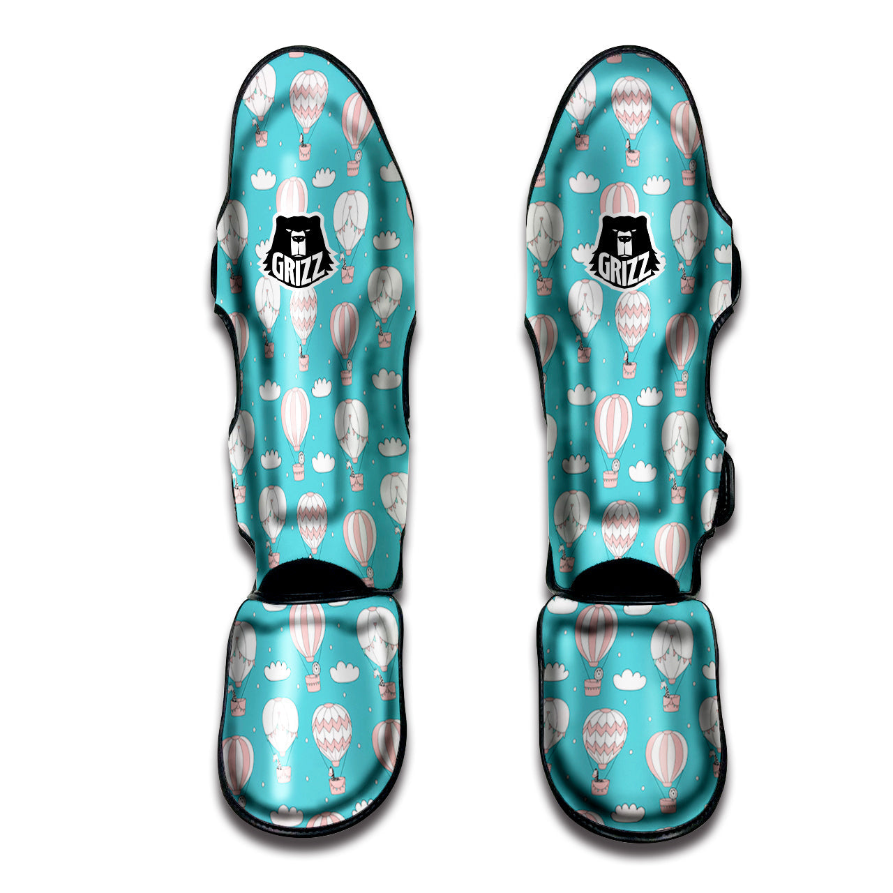 Air Balloon Cartoon Print Pattern Muay Thai Shin Guards-grizzshop