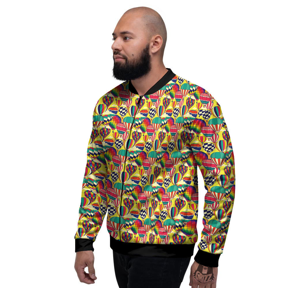Air Balloon Colorful Print Pattern Men's Bomber Jacket-grizzshop