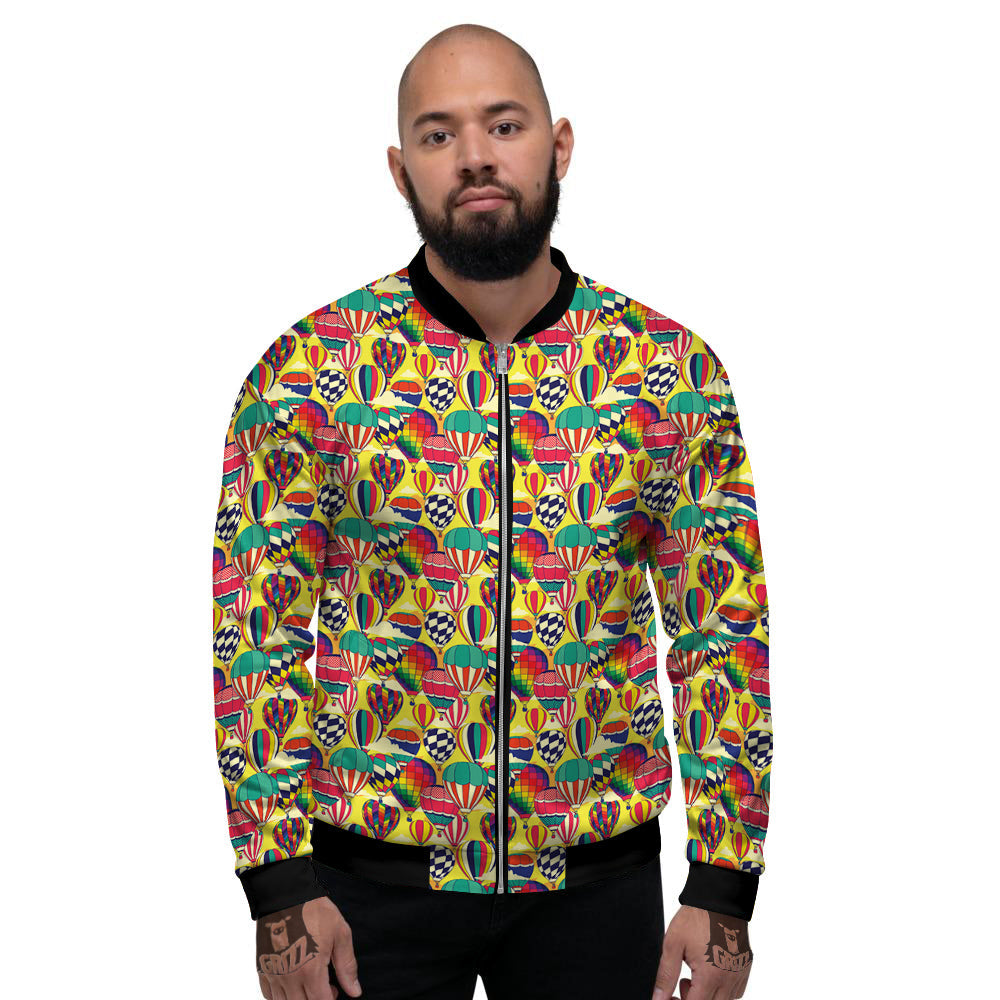 Air Balloon Colorful Print Pattern Men's Bomber Jacket-grizzshop