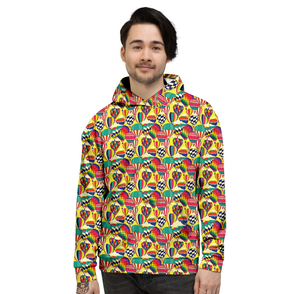 Air Balloon Colorful Print Pattern Men's Hoodie-grizzshop