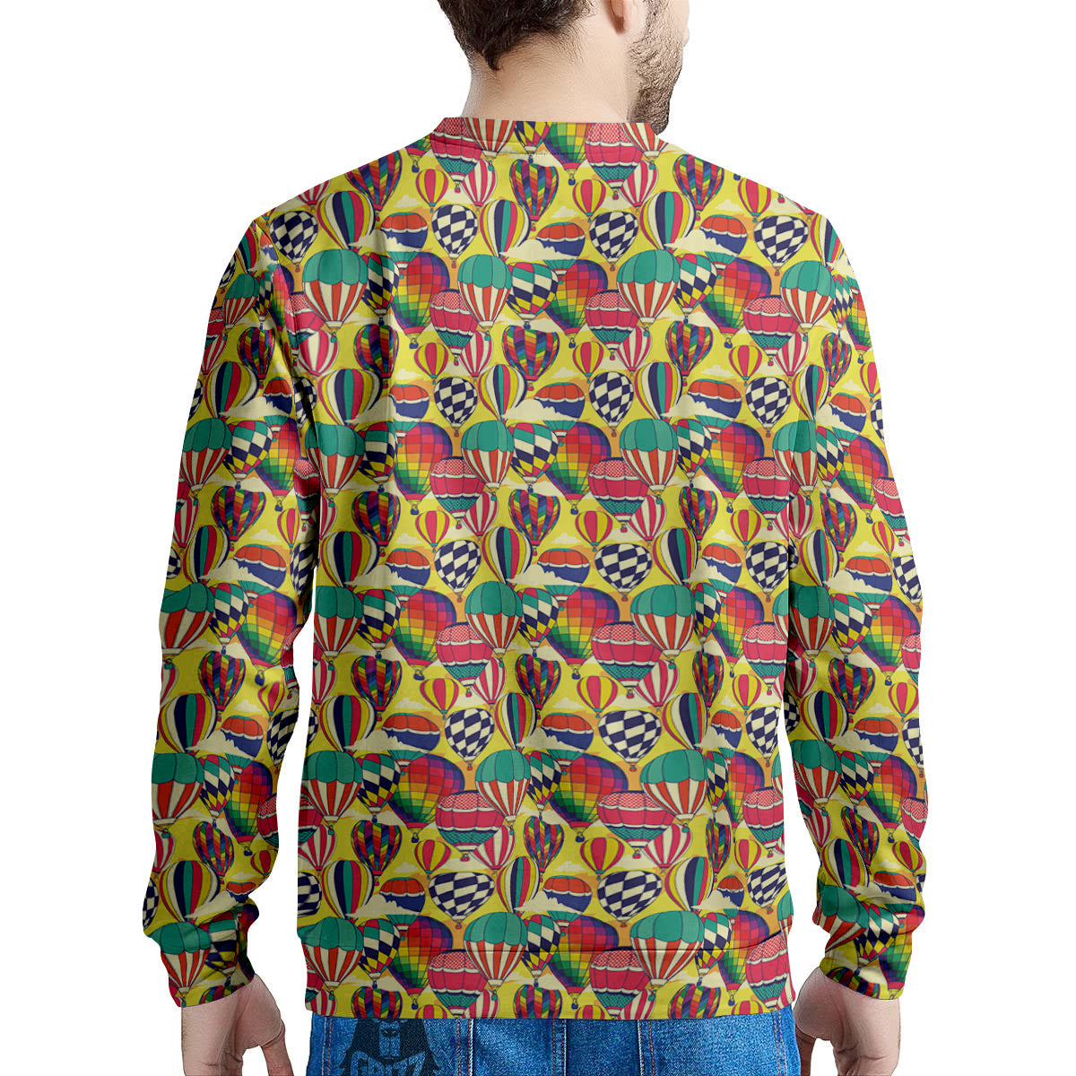Air Balloon Colorful Print Pattern Men's Sweatshirt-grizzshop