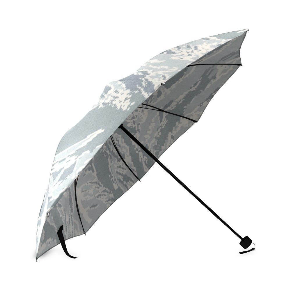 Air Force Military Camouflage White Snow Camo Pattern Print Foldable Umbrella-grizzshop