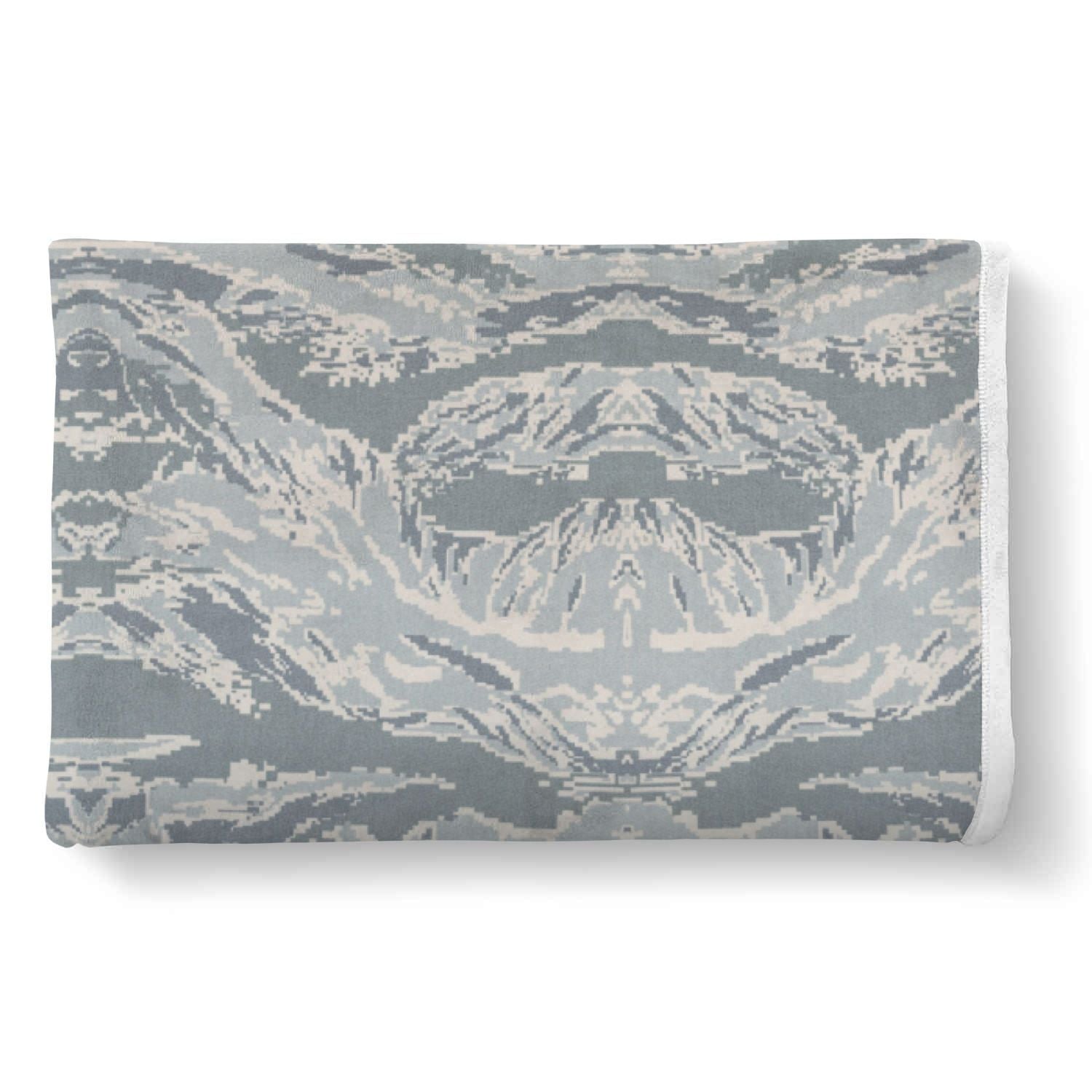 Air Force Military Camouflage White Snow Camo Pattern Print Throw Blanket-grizzshop