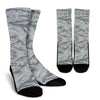 Air Force Military Camouflage White Snow Camo Pattern Print Unisex Crew Socks-grizzshop