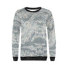 Air Force Military Camouflage White Snow Camo Pattern Print Women Crewneck Sweatshirt-grizzshop