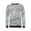 Air Force Military Camouflage White Snow Camo Pattern Print Women Crewneck Sweatshirt-grizzshop