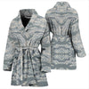 Air Force Military Camouflage White Snow Camo Pattern Print Women Long Robe-grizzshop