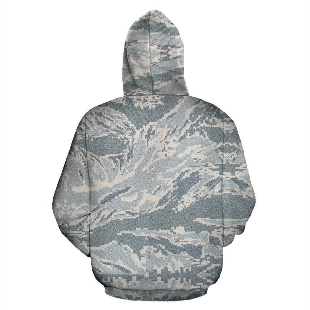 Air Force Military Camouflage White Snow Camo Pattern Print Women Men Pullover Hoodie-grizzshop