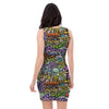 Airbrush Graffiti Print Bodycon Dress-grizzshop