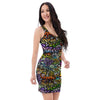 Airbrush Graffiti Print Bodycon Dress-grizzshop