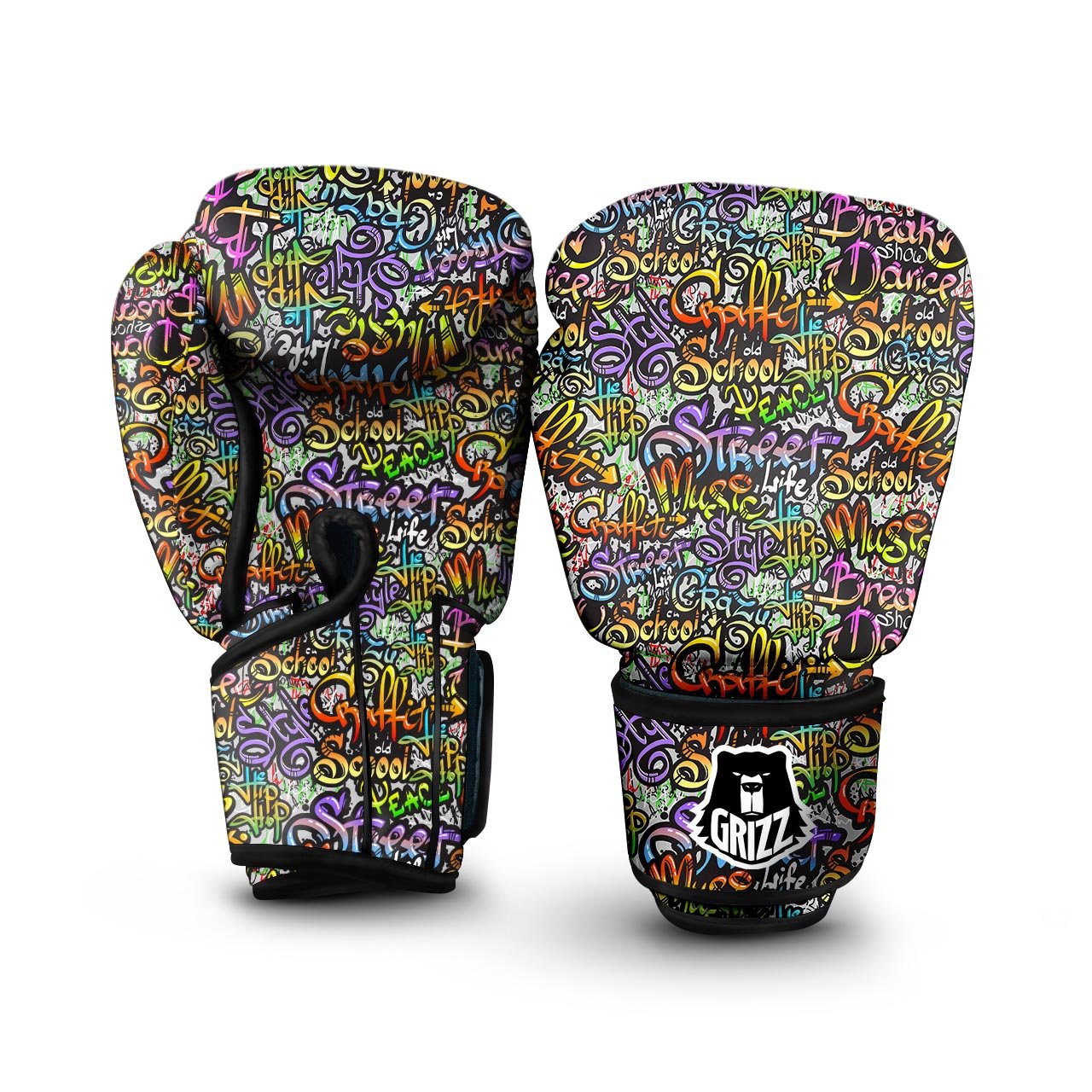 Airbrush Graffiti Print Boxing Gloves-grizzshop