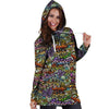 Airbrush Graffiti Print Hoodie Dress-grizzshop