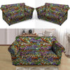 Airbrush Graffiti Print Loveseat Cover-grizzshop