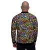 Airbrush Graffiti Print Men's Bomber Jacket-grizzshop