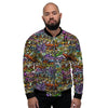 Airbrush Graffiti Print Men's Bomber Jacket-grizzshop