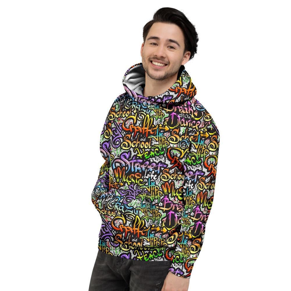 Airbrush Graffiti Print Men's Hoodie-grizzshop