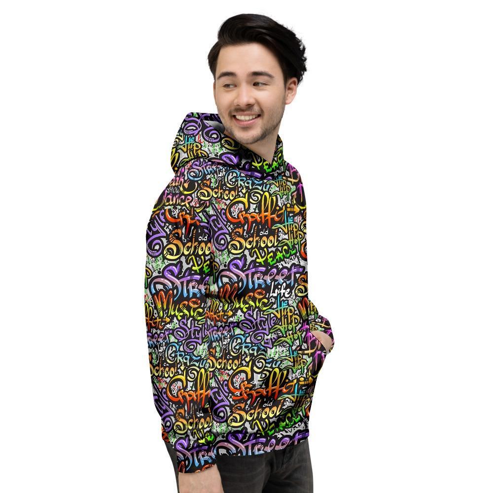 Airbrush Graffiti Print Men's Hoodie-grizzshop