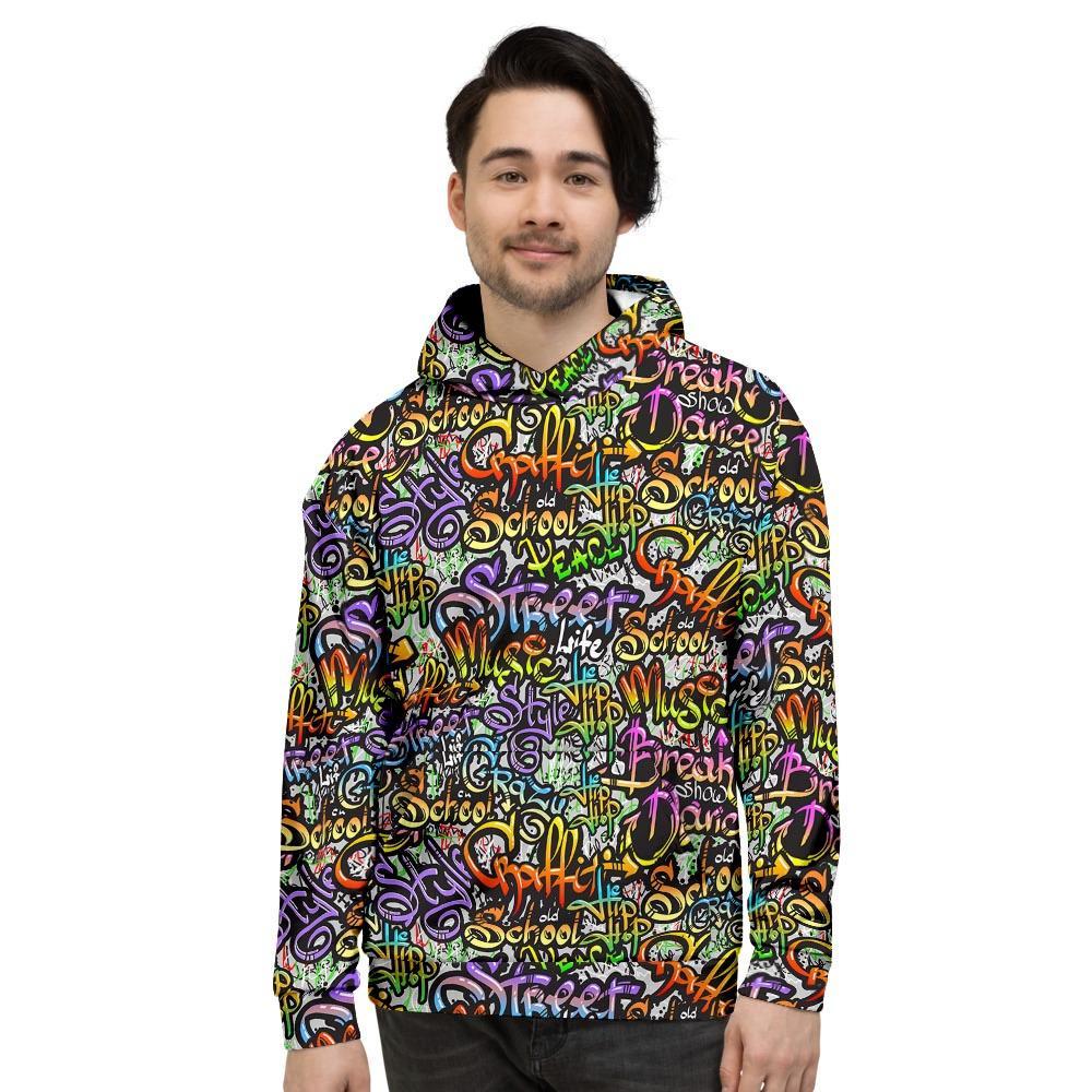 Airbrush Graffiti Print Men's Hoodie-grizzshop