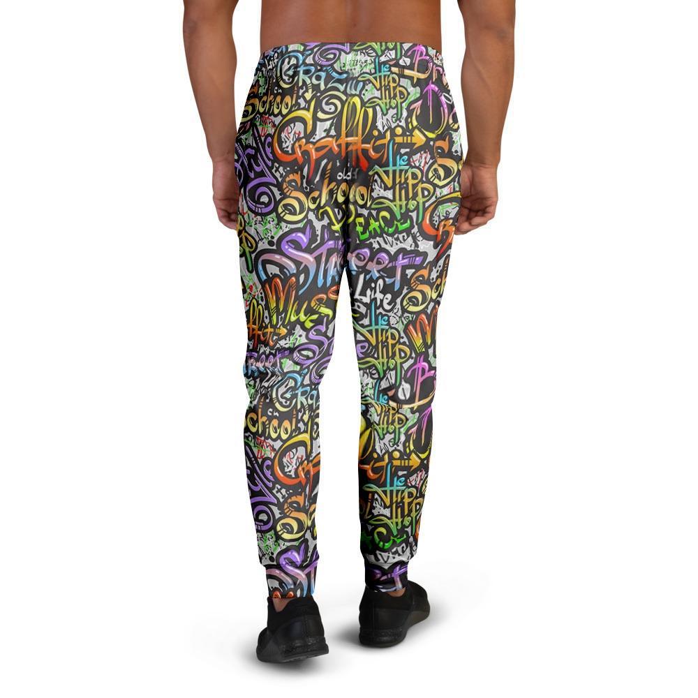 Airbrush Graffiti Print Men's Joggers-grizzshop