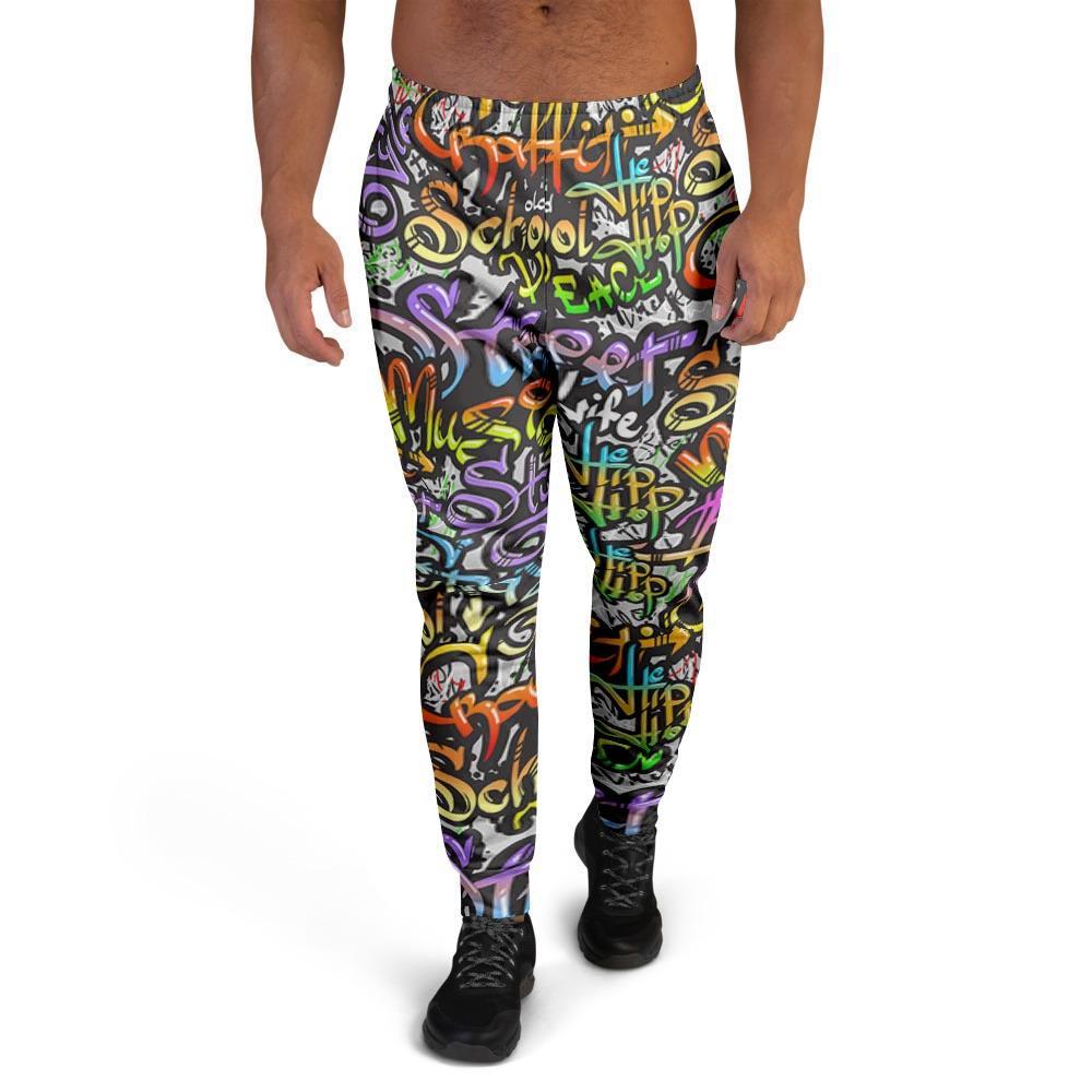 Airbrush Graffiti Print Men's Joggers-grizzshop