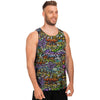 Airbrush Graffiti Print Men's Tank Tops-grizzshop