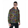 Airbrush Graffiti Print Men's Zip Up Hoodie-grizzshop