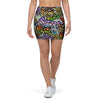 Airbrush Graffiti Print Mini Skirt-grizzshop