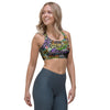 Airbrush Graffiti Print Sports Bra-grizzshop