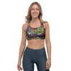 Airbrush Graffiti Print Sports Bra-grizzshop