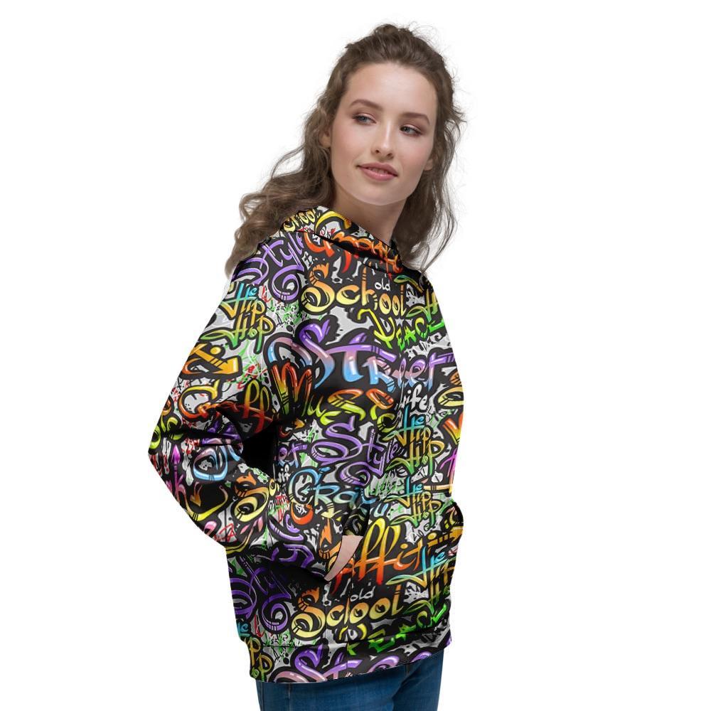Airbrush Graffiti Print Women's Hoodie-grizzshop