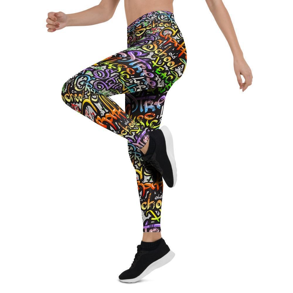 Airbrush Graffiti Print Women's Leggings-grizzshop