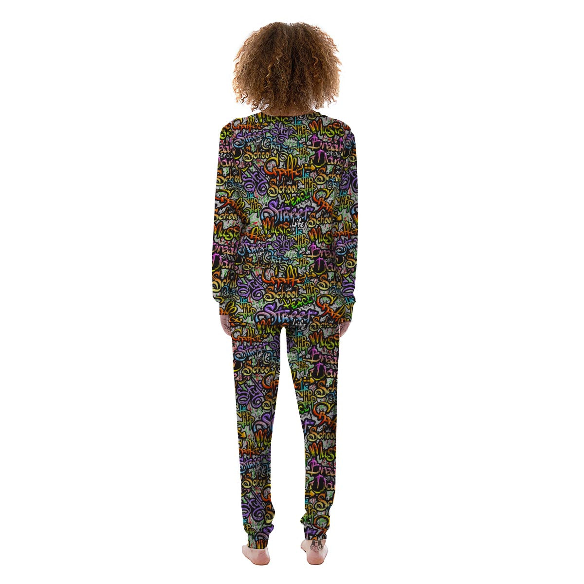 Airbrush Graffiti Print Women's Pajamas-grizzshop