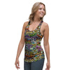 Airbrush Graffiti Print Women's Racerback Tank Top-grizzshop