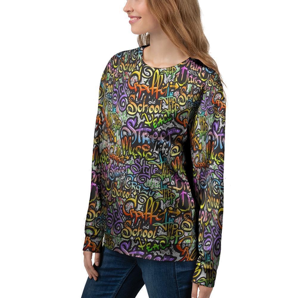 Airbrush Graffiti Print Women's Sweatshirt-grizzshop