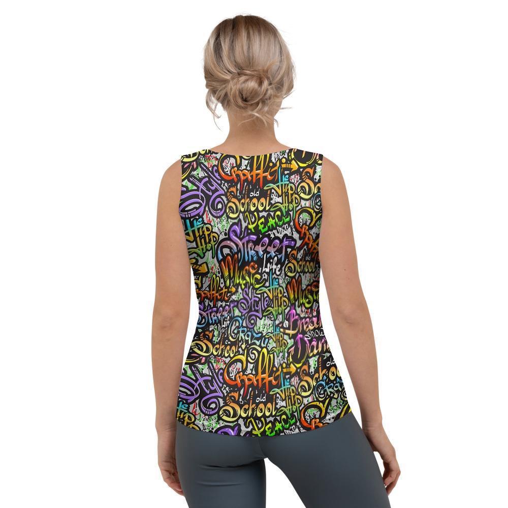 Airbrush Graffiti Print Women's Tank Top-grizzshop