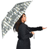 Airplane Luggage Pattern Print Automatic Foldable Umbrella-grizzshop