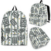 Airplane Luggage Pattern Print Backpack-grizzshop