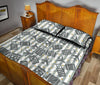 Airplane Luggage Pattern Print Bed Set Quilt-grizzshop