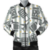 Airplane Luggage Pattern Print Men's Bomber Jacket-grizzshop