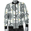 Airplane Luggage Pattern Print Men's Bomber Jacket-grizzshop