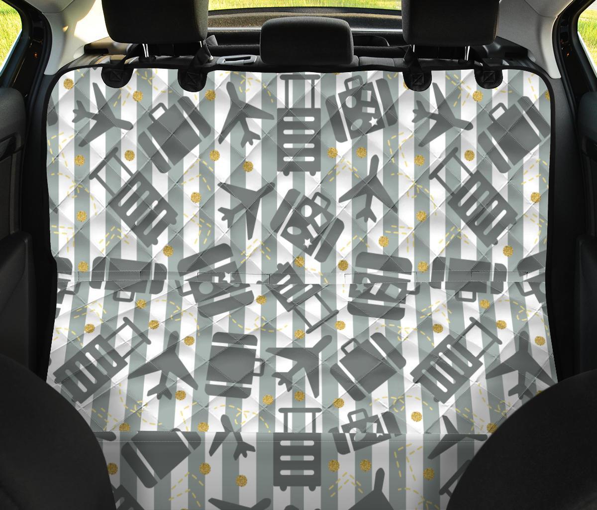 Airplane Luggage Pattern Print Pet Car Seat Cover-grizzshop