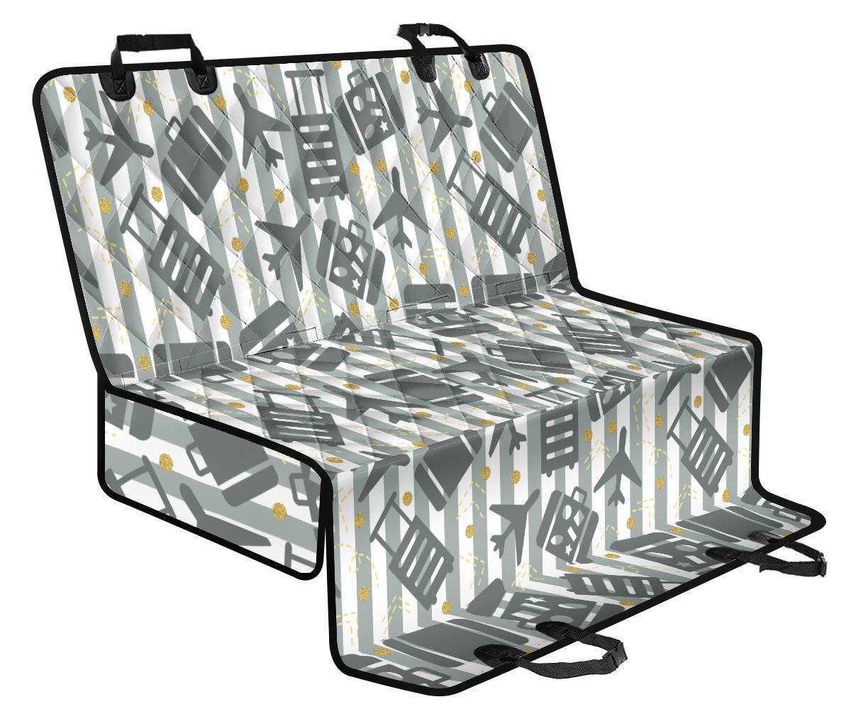 Airplane Luggage Pattern Print Pet Car Seat Cover-grizzshop