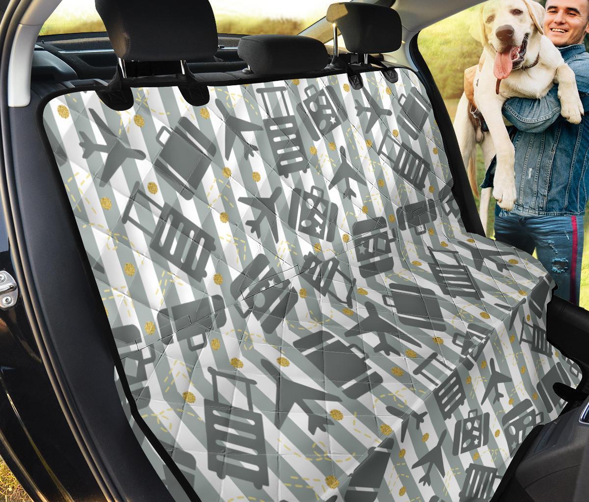 Airplane Luggage Pattern Print Pet Car Seat Cover-grizzshop