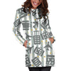 Airplane Luggage Pattern Print Women Hoodie Dress-grizzshop