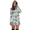 Airplane Luggage Pattern Print Women Hoodie Dress-grizzshop