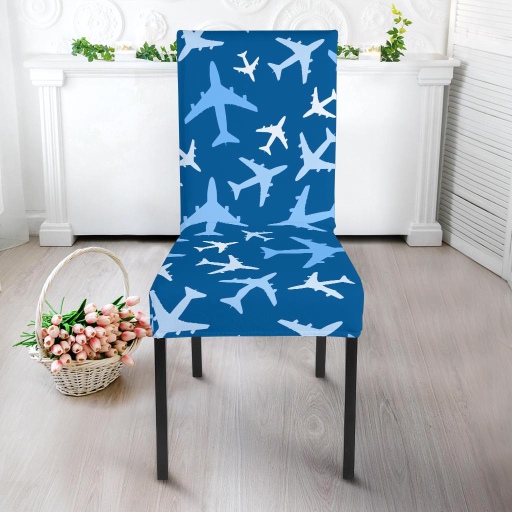 Airplane Pattern Print Chair Cover-grizzshop