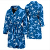 Airplane Pattern Print Men Long Robe-grizzshop