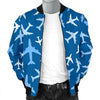 Airplane Pattern Print Men's Bomber Jacket-grizzshop