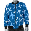 Airplane Pattern Print Men's Bomber Jacket-grizzshop